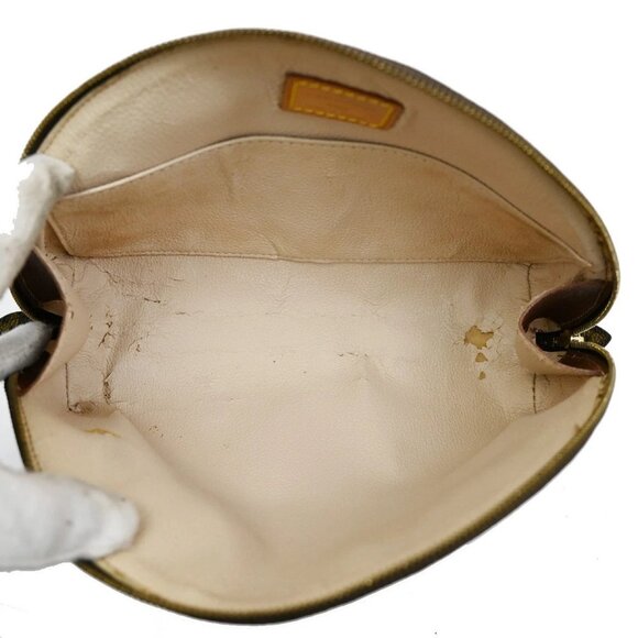 LOUIS VUITTON Trousse Demi Ronde Pouch Monogram Leather Brown M47520 68KB527 - Picture 9 of 14